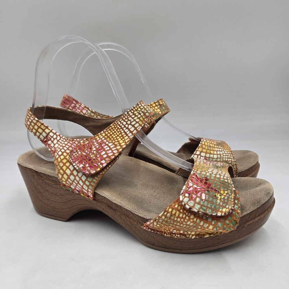 Comfort Clog Sandals in Multicolor Metallic